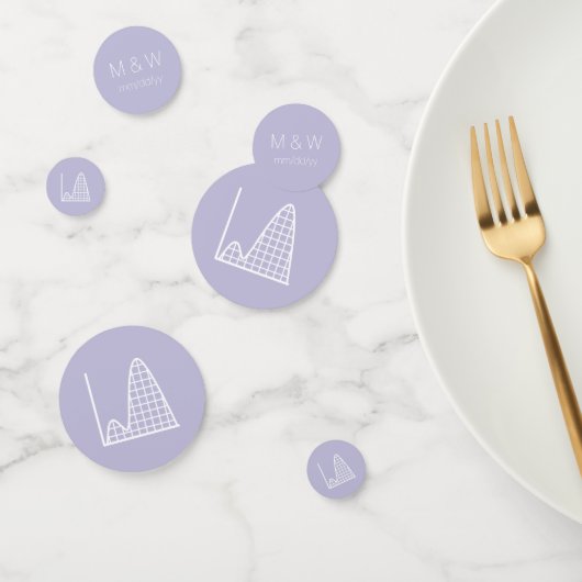 Het wordt opgeteld in Lavendel Tafel Confetti (Groep)