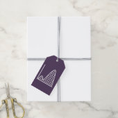 Het wordt opgeteld in Paarse geschenk Label Cadeaulabel (Met Touw)