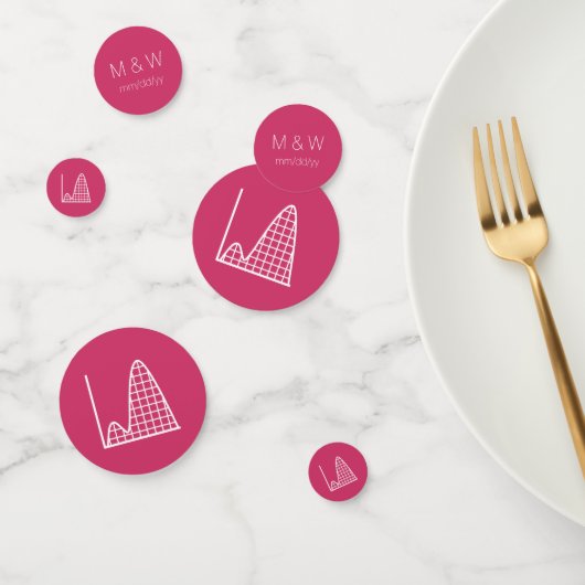 Het wordt opgeteld in Raspberry Table Confetti (Groep)