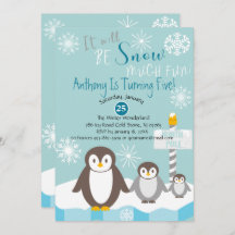 Het wordt sneeuw veel leuke verjaardag uitnodiging