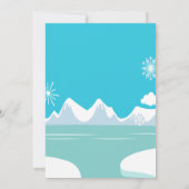 Het wordt sneeuw veel leuke verjaardag uitnodiging (Achterkant)