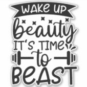 het wordt tijd om te beesten sticker (Voorkant)