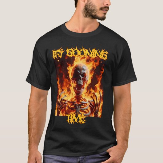 Het wordt tijd voor Funny Cringe Hard Skeleton Mem T-shirt (Voorkant)