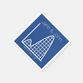 Het wordt toegevoegd in Blue Napkins Servetten (Hoek)