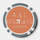 Het wordt toegevoegd in koraal poker chips (Achterkant)
