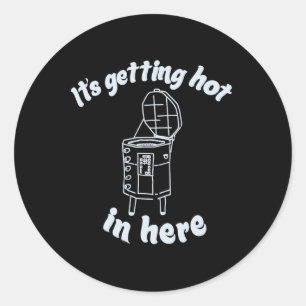 Het wordt warm in de achtertuin BBQ liefhebber B Ronde Sticker
