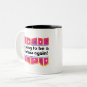 Het wordt weer een oma! tweekleurige koffiemok (Voorkant links)