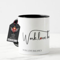Het WORK LOVE BALANCE schrift met kompas hart mini