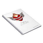 Het WORK LOVE BALANCE witte schrift letterblok Notitieboek (Rechterzijde)