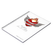Het WORK LOVE BALANCE witte schrift letterblok Notitieboek (Linkerzijde)