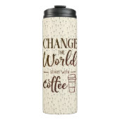 Het World Funny Coffee Quote wijzigen Thermosbeker (Voorkant)