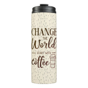 Het World Funny Coffee Quote wijzigen Thermosbeker