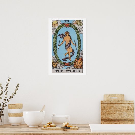 Het World Tarot Kaart Poster (Keuken)