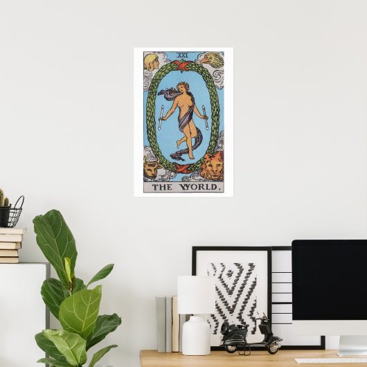 Het World Tarot Kaart Poster (Thuiskantoor)