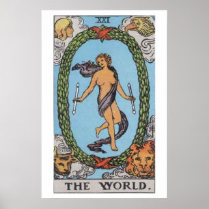 Het World Tarot Kaart Poster