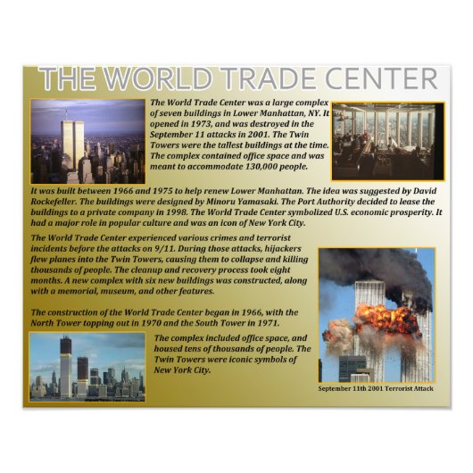 Het World Trade Center Foto Afdruk (Voorkant)