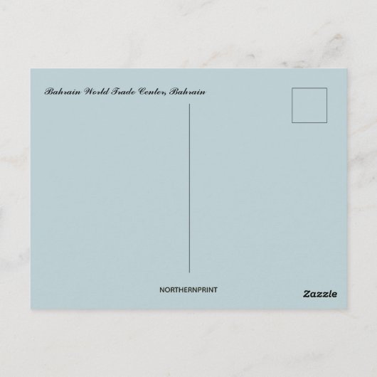 Het World Trade Center in Bahrein Briefkaart (Achterkant)