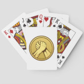 Het worstelen van het wapen Goud Speelkaarten (Achterkant)