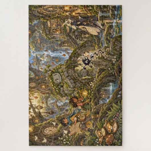 Het Worteluur bos Legpuzzel (Verticaal)