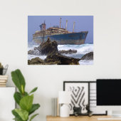 Het wrak van de Amerikaanse Star Canarische Eiland Poster (Thuiskantoor)