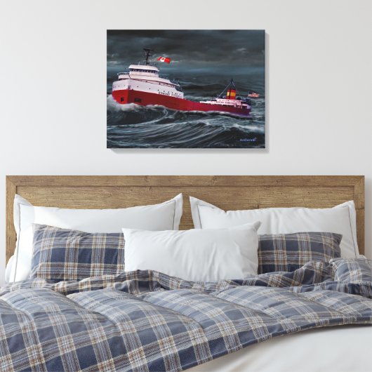 HET WRAK VAN DE EDMUND FITZGERALD CANVAS AFDRUK (Insitu (Slaapkamer))