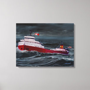HET WRAK VAN DE EDMUND FITZGERALD CANVAS AFDRUK