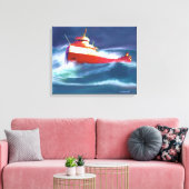 HET WRAK VAN DE EDMUND FITZGERALD CANVAS AFDRUK (Insitu (Woonkamer))