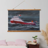 HET WRAK VAN DE EDMUND FITZGERALD HANGEND WANDKLEED (Slaapkamer)