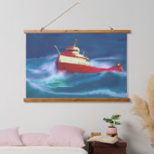HET WRAK VAN DE EDMUND FITZGERALD HANGEND WANDKLEED (Slaapkamer)