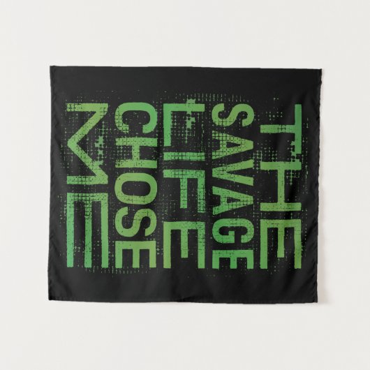 Het wrede leven koos me wandkleed (Voorkant (horizontaal))