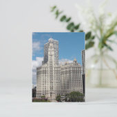 Het Wrigley-gebouw, Chicago, op een prachtige dag Briefkaart (Staand voorkant)