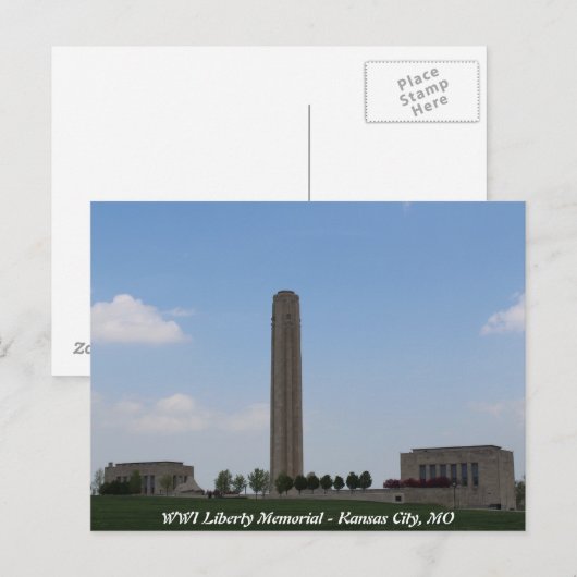 Het WWI Liberty Memorial Briefkaart (Voorkant / Achterkant)