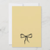 Het Yellow Black Bow Baby shower Kaart (Achterkant)