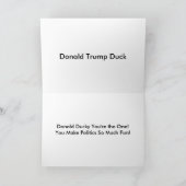 Het Yellow Duck Wenskaart van Donald Trump Rubber Kaart (Binnen)
