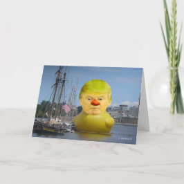 Het Yellow Duck Wenskaart van Donald Trump Rubber Kaart