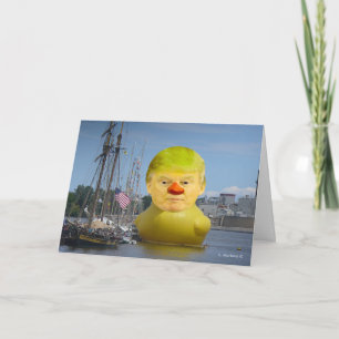 Het Yellow Duck Wenskaart van Donald Trump Rubber Kaart