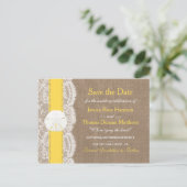 Het Yellow Sand Dollar Collectie bewaart de datum Aankondigingskaart (Staand voorkant)