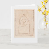 Het Ying Yang-symbool Kaart (Gele Bloem)