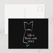Het Yorkie-leven is beter bij honden-Shirt-honden- Briefkaart (Voorkant / Achterkant)