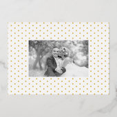 Het ypografie van het manuscript bruiloft Dank u f Folie Feestdagenkaart (Achterkant)