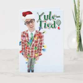 Het yule-gebonden Grappige Wenskaart van Kerstmis Feestdagen Kaart