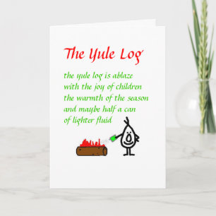 Het Yule Log Feestdagen Kaart