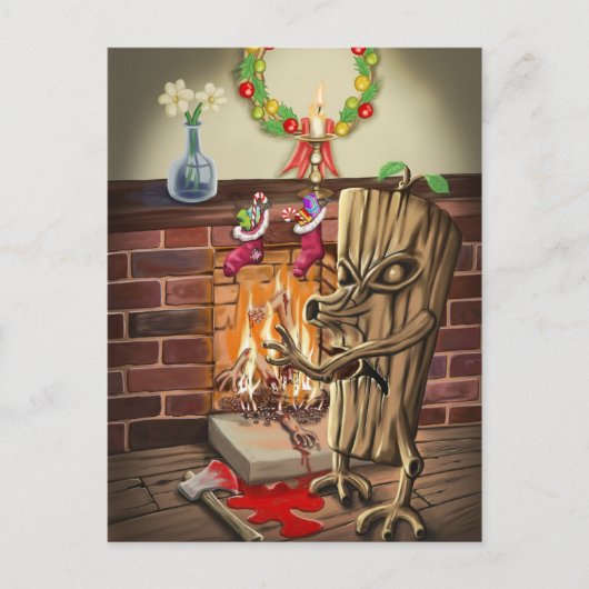 Het Yule Logs Revenge Briefkaart (Voorkant)
