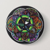 Het zaad ronde button 7,6 cm (Voorkant)