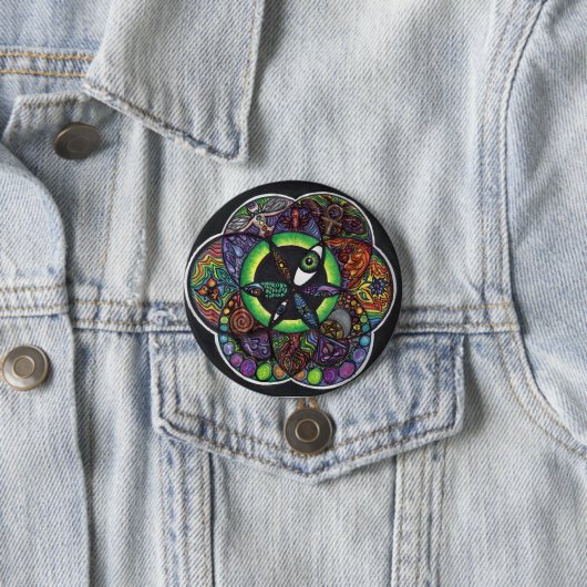 Het zaad ronde button 7,6 cm (In situ)