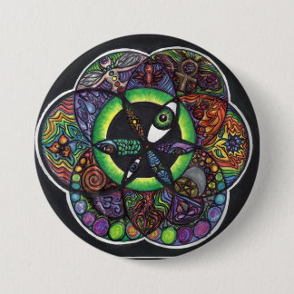 Het zaad ronde button 7,6 cm