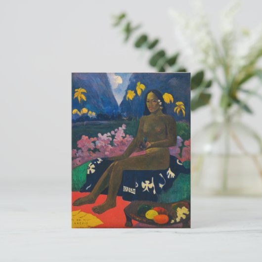 Het zaad van de Areoi Fine Art Gauguin Briefkaart (Staand voorkant)