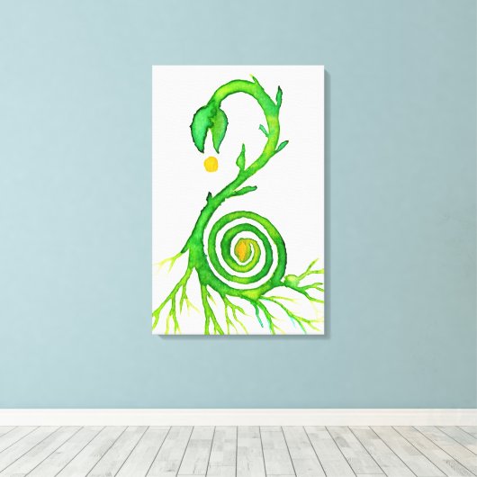 het zaad van een nieuw leven canvas afdruk (Insitu (Houten vloer))