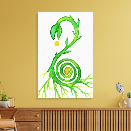 het zaad van een nieuw leven canvas afdruk (Insitu (Woonkamer))