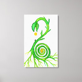 het zaad van een nieuw leven canvas afdruk